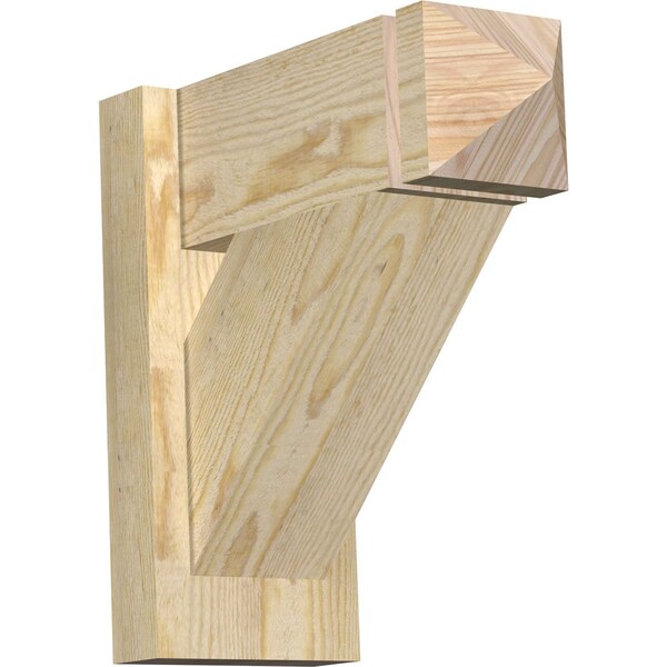 Ekena Millwork Traditional Arts & Crafts Rough Sawn Outlooker, Douglas Fir, 6"W x 14"D x 14"H OUT06X14X14TRA03RDF - main